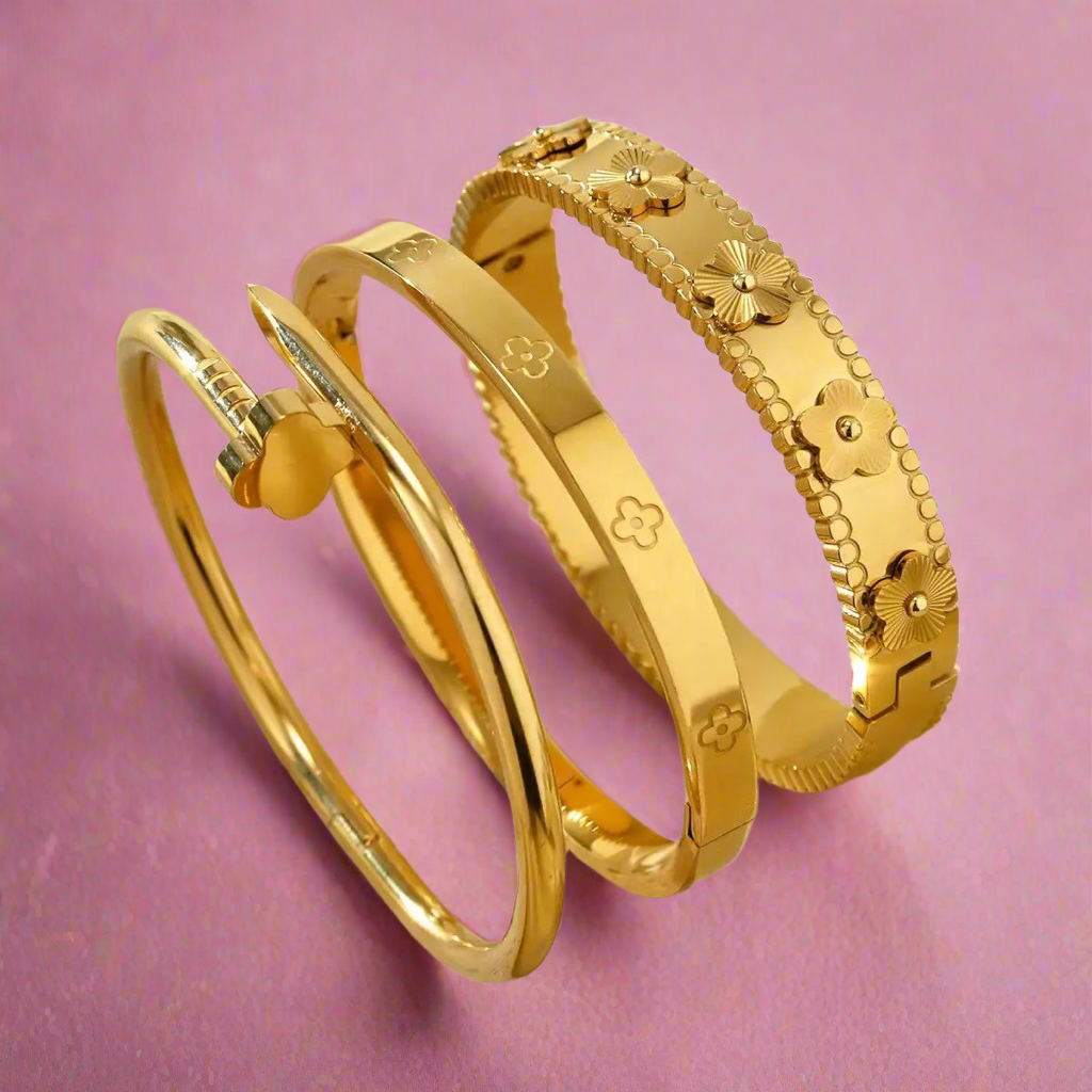 Trilogie doré ( Éclat pur, Trèfle doré, Fleur impériale)